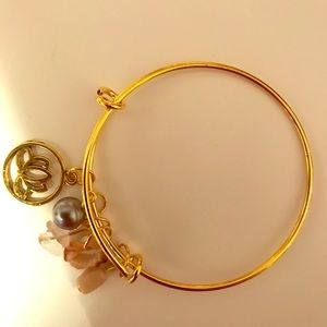 Handmade to order-Beachy charm bangle.